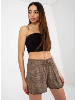 Dámské šortky model 18339454 hnědé - FPrice Dámské šortky model 18339454 hnědé - FPrice