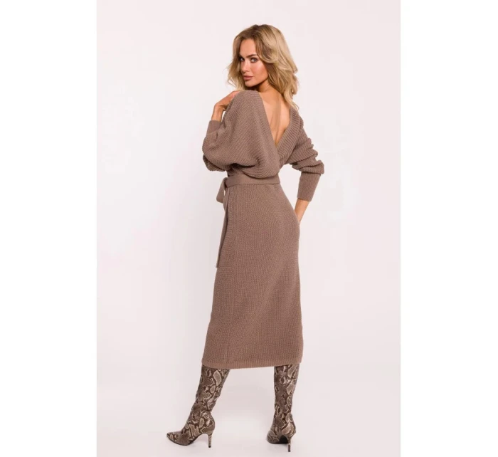 Dámské svetrové šaty model 21875968 Cappuccino - Moe