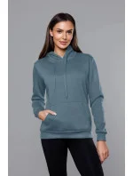 Šedomodrá dámska tepláková mikina (W02-09