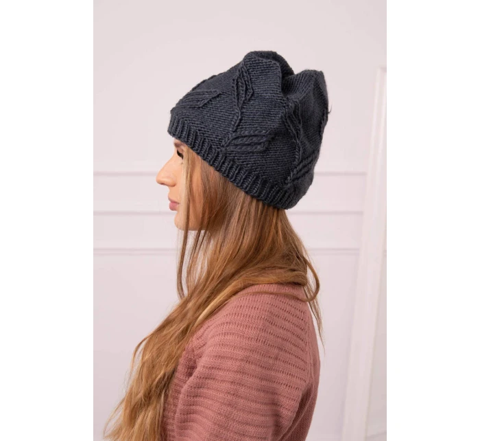 Dámská čepice graphite model 18752449 - K-Fashion Dámská čepice graphite model 18752449 - K-Fashion