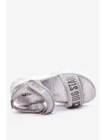 Dziecięce Sandałki Na Rzep Big Star LL374194 Srebrne