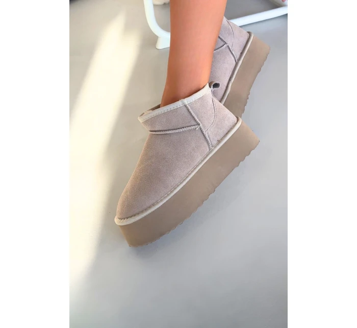 Dámské sněhule z přírodního semiše béžové Mairene Dámské sněhule z přírodního semiše béžové Mairene