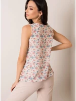 Dámsky top D50039F11004A svetlo béžový Dámsky top D50039F11004A svetlo béžový