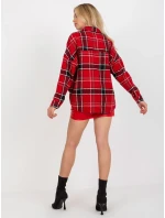 Košeľa DN KS 3997.08 čierna a červená