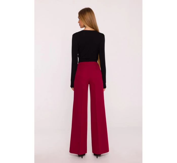 M875 Široké nohavice - bordové