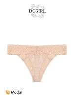 Dámske tangá 26706 A'2 Black and Beige - DC Girl