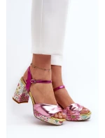 Sandále na podpätku model 196971 Vykročte štýlovo