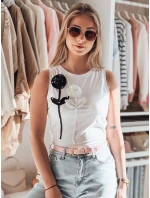 bílá Dstreet dámské květované tričko bez ramínek model 21984223 - FashionStreet bílá Dstreet dámské květované tričko bez ramínek model 21984223 - FashionStreet