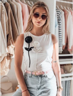 bílá Dstreet dámské květované tričko bez ramínek model 21984223 - FashionStreet