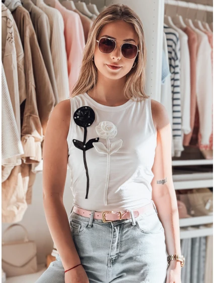 bílá Dstreet dámské květované tričko bez ramínek model 21984223 - FashionStreet bílá Dstreet dámské květované tričko bez ramínek model 21984223 - FashionStreet