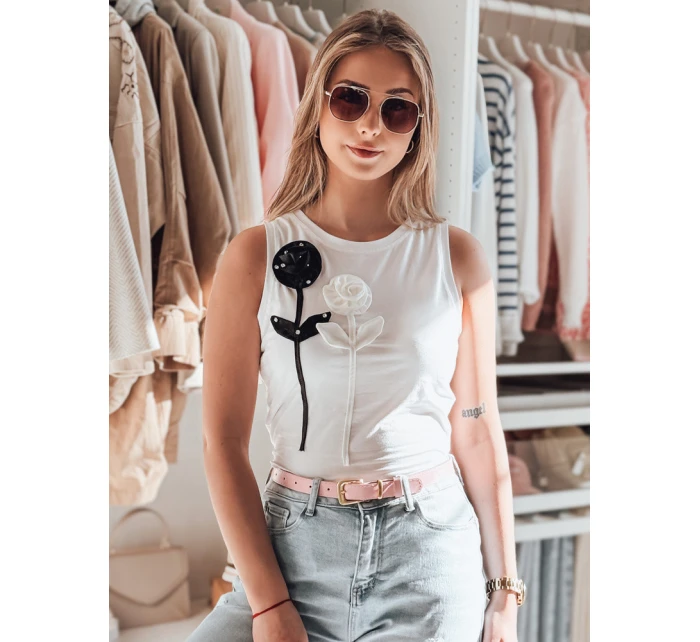 bílá Dstreet dámské květované tričko bez ramínek model 21984223 - FashionStreet bílá Dstreet dámské květované tričko bez ramínek model 21984223 - FashionStreet