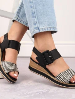 Remonte W RKR646 kožené sandále na platforme