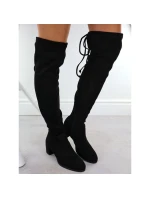 Dámske zateplené čižmy nad kolená čierne Sergio Leone KZ25413