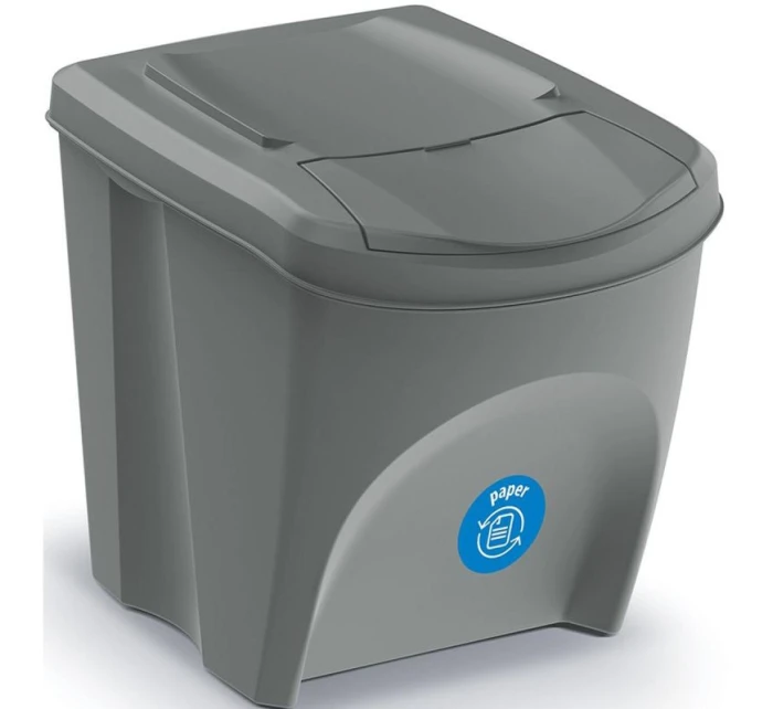 Odpadkové koše 25 l sortibox set4 ks sivý kameň detské