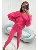 model 18752912 sada mikina + top + legíny malinová - K-Fashion model 18752912 sada mikina + top + legíny malinová - K-Fashion