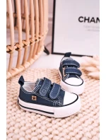 Dziecięce Trampki Na Rzepy BIG STAR HH374201 Granatowe