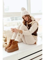 Kožené dámské boty na masivní podrážce Camel model 21644292 - Zazoo