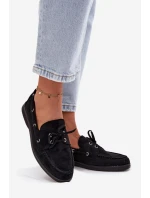 Półbuty Mokasyny Damskie Z Wiązaniem Czarne Calivra Półbuty Mokasyny Damskie Z Wiązaniem Czarne Calivra