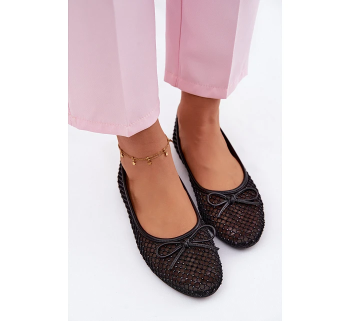 Síťované baleríny s ozdobou Vinceza 62270 Černé Síťované baleríny s ozdobou Vinceza 62270 Černé