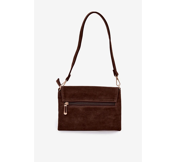 Malá Kabelka Listonoska z Eko Semiše Čokoládová Lucelle