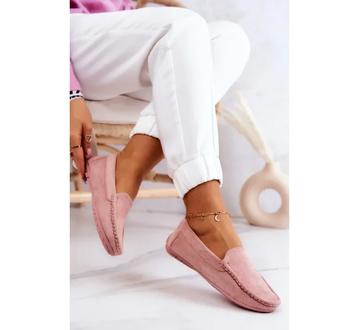 Dámské Semišové Mokasíny růžove Morreno