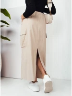 maxi sukně světle béžová Dstreet model 21975230 - FashionStreet