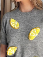 Sweter damskie oversize z  szary Dstreet model 21998220 - FashionStreet