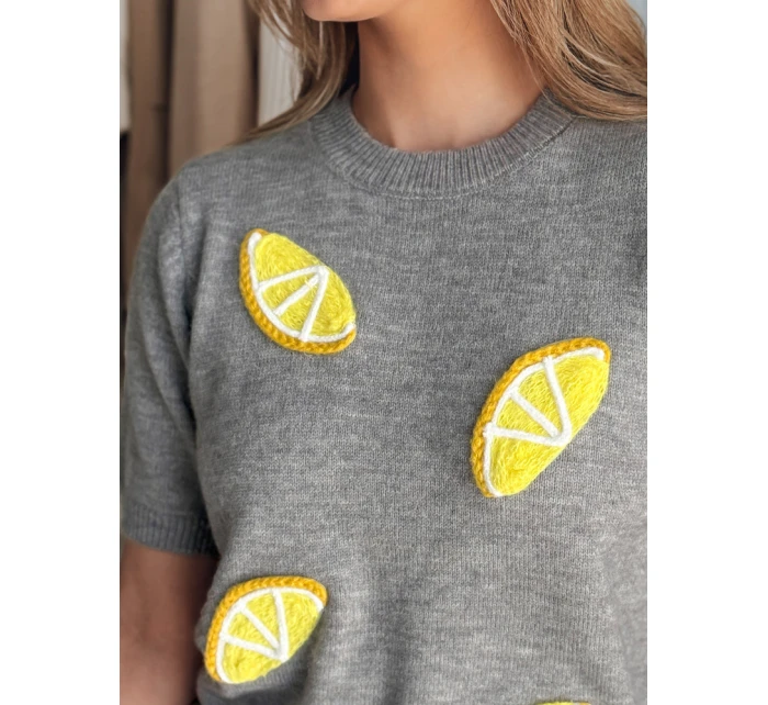 Sweter damskie oversize z  szary Dstreet model 21998220 - FashionStreet