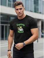 Pánske tričko WORTHY MEN gift black FashionStreet NX0103R