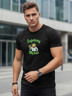 Pánske tričko WORTHY MEN gift black FashionStreet NX0103R