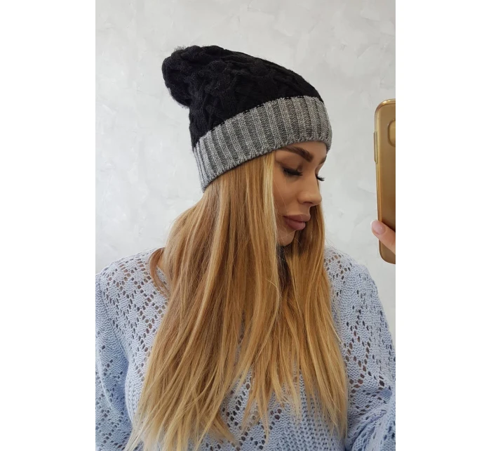 Fleecová čepice Bibiana tmavě model 18751207 - K-Fashion