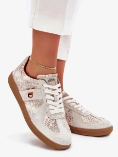 Dámske tenisky Daniel Lopez Just Dare so zvieracím vzorom - béžové