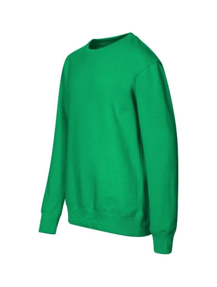 Posádková mikina pre deti stredne zelená