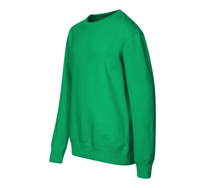 Posádková mikina pre deti stredne zelená