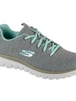 Dámska športová obuv Twisted Fortune W 12614-GYMN Grey with Turquoise - Skechers