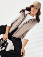 Dámská prošívaná vesta béžová Dstreet model 21974276 - FashionStreet