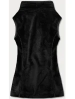 Čierna plyšová dámska vesta (HH003-1)
