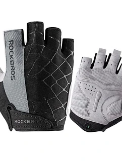 Cyklistické rukavice Rockbros S109GR veľkosť M - sivé