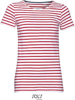 SOL'S Miles Women Dámské pruhované tričko model 22521470 white/red