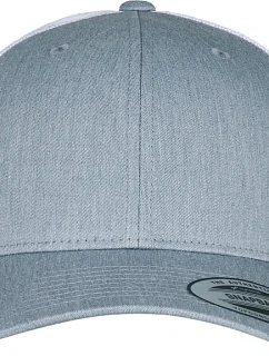 Flexfit 6606/6606T 6-panelová vintage čiapka „Trucker“ 55.6606 melírovaná sivá/biela