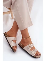 Dámské pantofle s ozdobami Zlaté model 22125803 - Boto