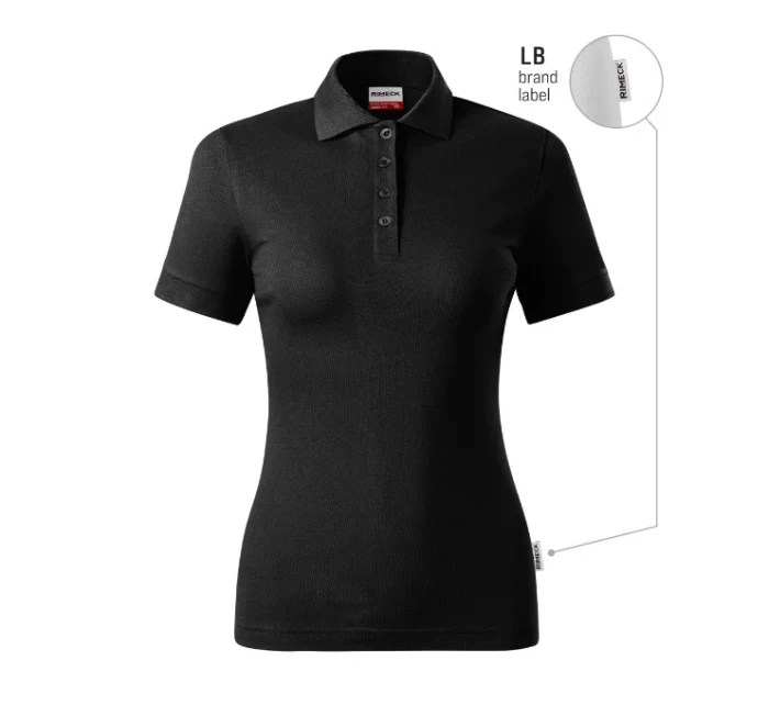 Resist Heavy Polo Shirt black 01 (štítok značky)