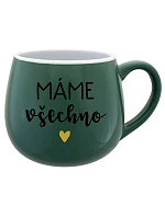 MÁME VŠETKO - zelený keramický hrnček 300 ml