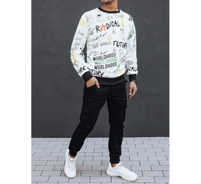 Pánská bílá mikina Dstreet model 21978890 - FashionStreet Pánská bílá mikina Dstreet model 21978890 - FashionStreet