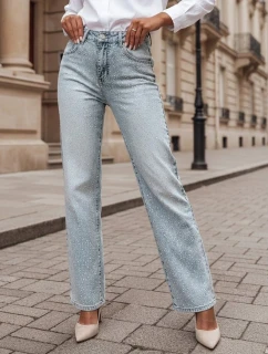 Dámske džínsové nohavice s kamienkami DIAMONTI modré FashionStreet UY2475