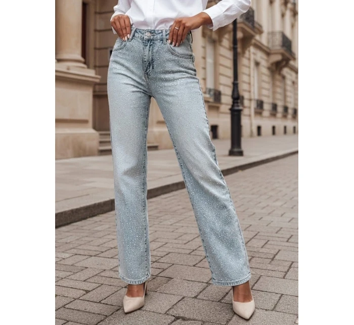 Dámské džínové kalhoty s kamínky blue Dstreet model 21985446 - FashionStreet