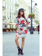 SOPHIE Pohodlné dámské oversize šaty s vzorem model 7922026 - numoco