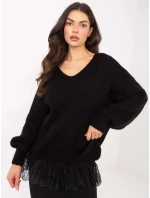 Dámsky sveter z mohérovej zmesi Goodlookin čierny (33681) Dámsky sveter z mohérovej zmesi Goodlookin čierny (33681)
