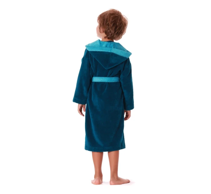 Detský župan Tampa duo s kapucňou 9159 petrol - Vestis Detský župan Tampa duo s kapucňou 9159 petrol - Vestis