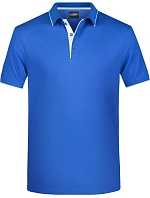 Daiber JN 728 Pánske polo tričko z piké s kontrastným lemom 02.0728 kráľovská modrá/biela Daiber JN 728 Pánske polo tričko z piké s kontrastným lemom 02.0728 kráľovská modrá/biela